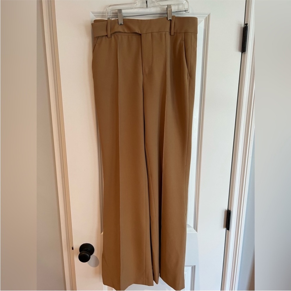 Zara camel wide leg trouser